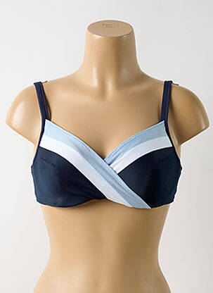 Sutien de costum de baie elasticitate sutien cupe întregi cu decolteu înalt albastru MARIE JO femeie