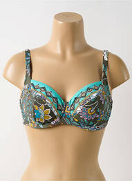 Sutien de costum de baie elasticitate sutien cupe întregi cu decolteu înalt verde LISE CHARMEL femme