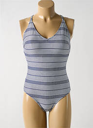 Costum de baie dintr-o singură piesă efect material satinat top sutien modelat albastru TRIUMPH femme