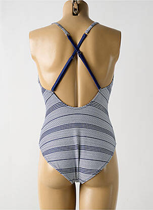 Costum de baie dintr-o singură piesă efect material satinat top sutien modelat albastru TRIUMPH femeie