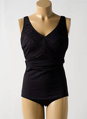 Costum de baie dintr-o singură piesă efect material satinat sutien cupe întregi cu decolteu înalt negru TRIUMPH femeie