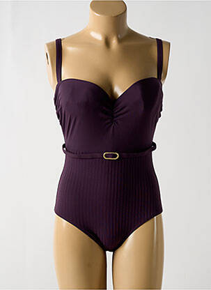 Costum de baie dintr-o singură piesă bretele elastice detașabile top bentiță violet EMPREINTE femeie