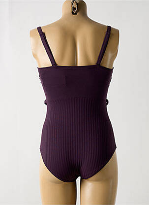 Costum de baie dintr-o singură piesă bretele elastice detașabile top bentiță violet EMPREINTE femeie
