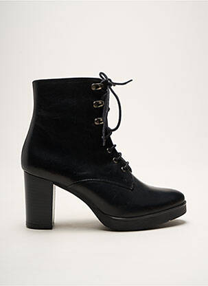 Botine/ghete material neted toc de 4 la 6 cm negru FOLIE'S femeie