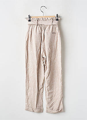 Pantalon drept croială dreaptă talie elastică bej TEDDY SMITH fată