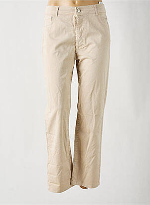 Pantalon drept bej #OOTD femeie