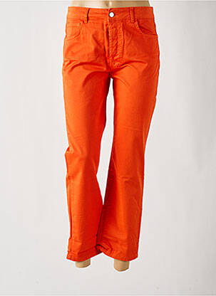 Pantalon drept elasticitate mărime normală portocalie #OOTD femeie