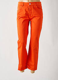 Pantalon drept elasticitate mărime normală portocaliu #OOTD femeie
