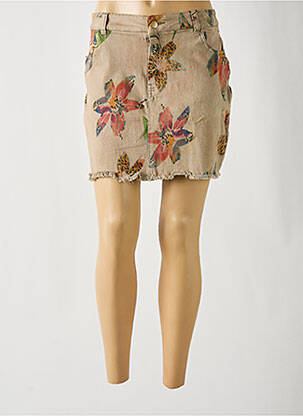 Fustă scurtă bej DESIGUAL femeie