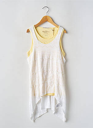 Tunică fără mâneci alb PEPE JEANS fată