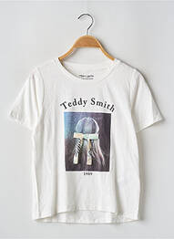 Tricou elasticitate mâneci scurte alb TEDDY SMITH fille