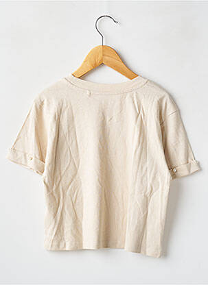 Tricou elasticitate mâneci scurte bej TEDDY SMITH fată