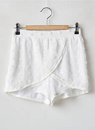 Fustă pantaloni scurți croială fluidă alb TEDDY SMITH fată