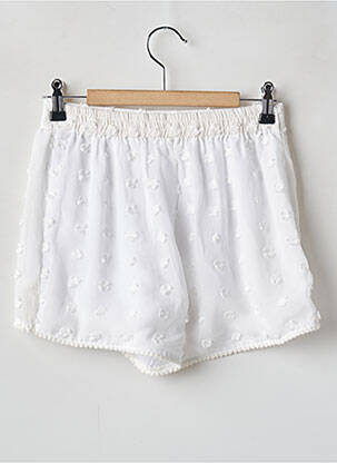 Fustă pantaloni scurți croială fluidă alb TEDDY SMITH fată