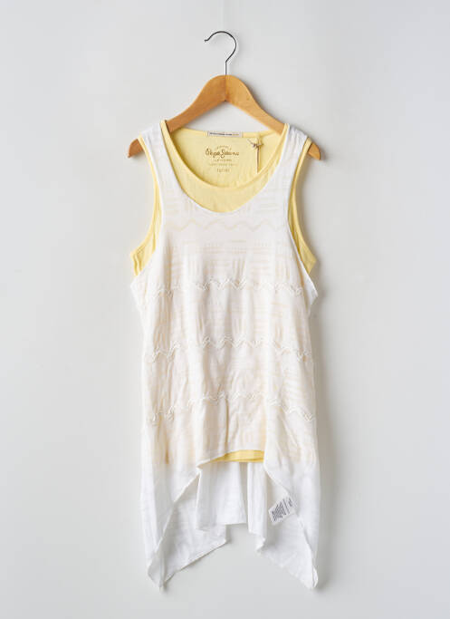 Tunică fără mâneci alb PEPE JEANS fată