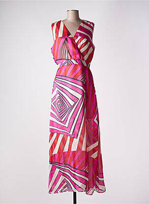 Rochie lungă roz MORGAN femeie