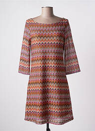 Rochie midi mâneci 3/4 mâneci 3/4 portocaliu LOLA ESPELETA femme