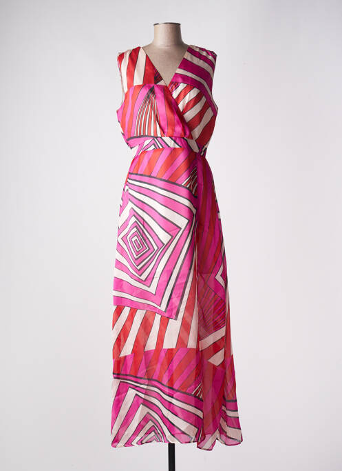 Rochie lungă roz MORGAN femeie