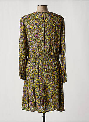 Rochie midi imprimeu floral mâneci lungi verde C'EST BEAU LA VIE femeie