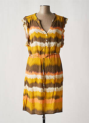 Rochie midi galben FELINO femeie