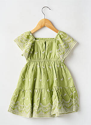 Rochie midi guler pătrat mâneci scurte verde MAYORAL fată
