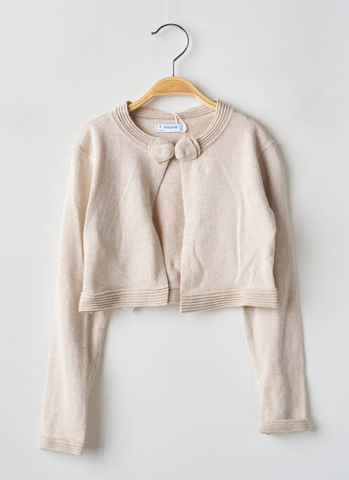 Vestă cu mâneci lungi bej MAYORAL fată