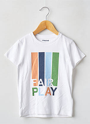 Tricou alb MAYORAL băiat