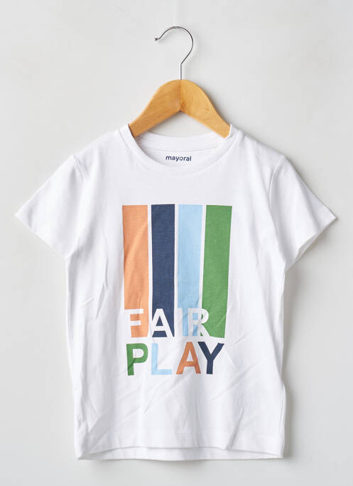 Tricou alb MAYORAL băiat