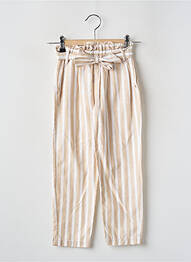 Pantalon drept buzunare talie elastică bej MAYORAL fille