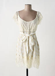 Rochie scurtă mâneci scurte mâneci scurte bej MARJOLAINE femeie