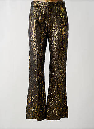 Pantalon evazat auriu OPULLENCE femeie