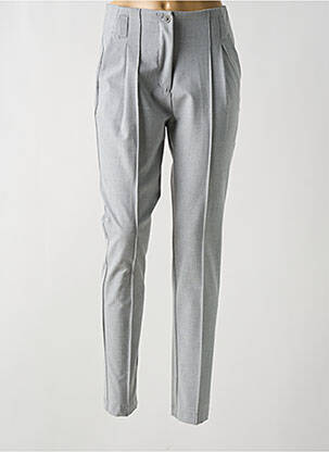 Pantalon slim talie înaltă talie înaltă gri SUMMUM femeie