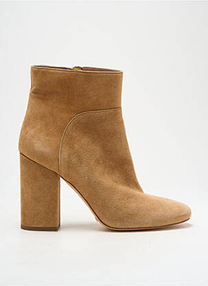 Botine/ghete nubuc toc de 7 la 9 cm bej TWINSET femeie