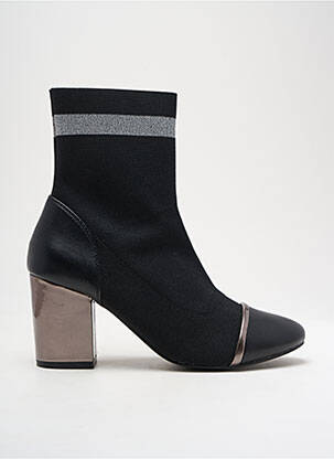 Botine/ghete material neted toc de 4 la 6 cm negru GIOSEPPO femeie