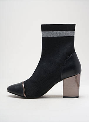 Botine/ghete material neted toc de 4 la 6 cm negru GIOSEPPO femeie