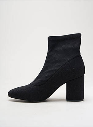 Botine/ghete țesătură satinată toc de 4 la 6 cm negru GIOSEPPO femeie