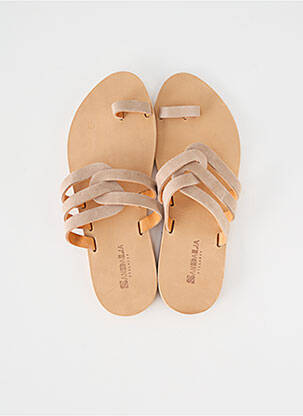 Mulete/Saboți bej SANDALIA CYCLADES femeie