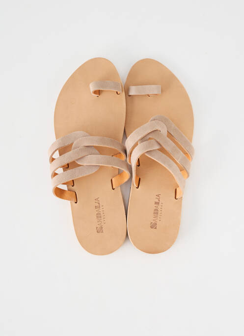Mulete/Saboți bej SANDALIA CYCLADES femeie