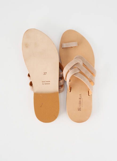 Mulete/Saboți bej SANDALIA CYCLADES femeie