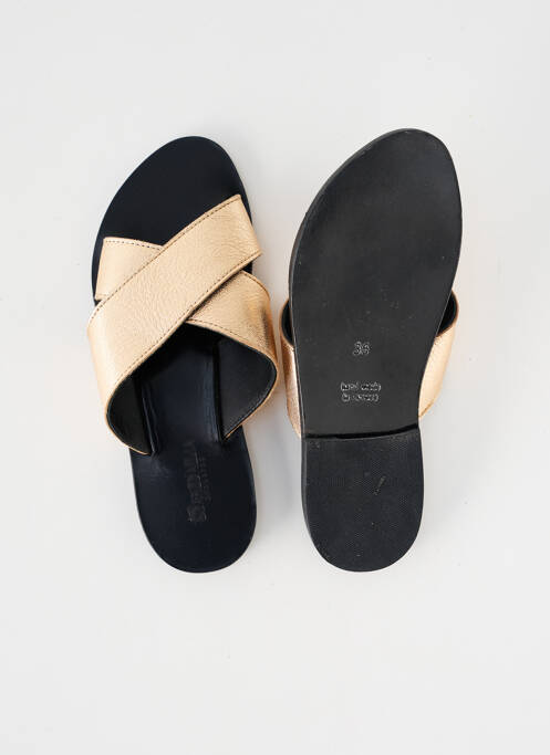 Mulete/Saboți auriu SANDALIA CYCLADES femeie