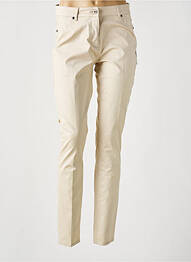 Pantalon slim țesătură poplin mărime normală bej AIRFIELD femme