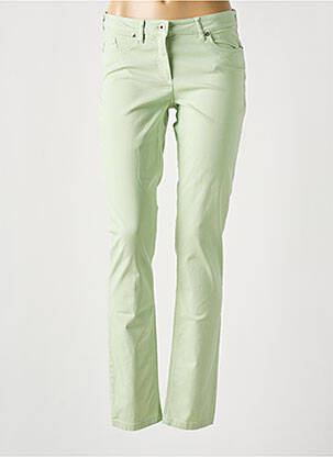 Pantalon slim țesătură poplin mărime normală verde AIRFIELD femeie