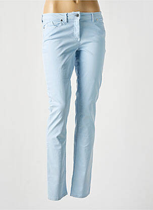 Pantalon slim țesătură poplin mărime normală albastru AIRFIELD femeie