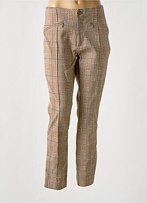 Pantalon slim talie înaltă talie înaltă maro PARA MI femeie