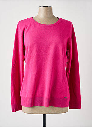 Pulover strânsă pe partea de jos mâneci lungi roz închis FELINO femme