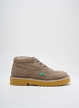 Botine/ghete nubuc toc mic bej KICKERS bărbat