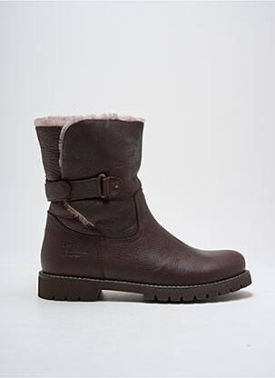 Botine/ghete material neted toc plat până la 3 cm maro PANAMA JACK femeie