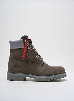 Botine/ghete țesătură satinată toc mic gri TIMBERLAND bărbat