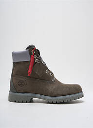 Botine/ghete țesătură satinată toc mic gri TIMBERLAND bărbat