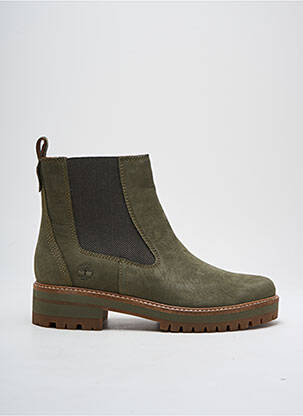 Botine/ghete nubuc toc de 4 la 6 cm verde TIMBERLAND femeie